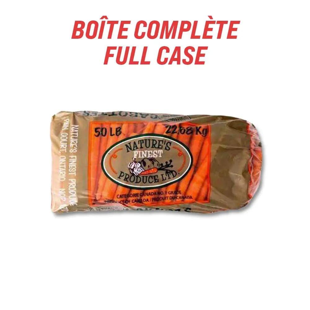 Carottes (caisse complète : 48 lb)