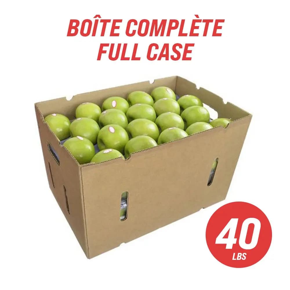 Pommes Granny Smith - États-Unis (caisse complète : 40 lb)