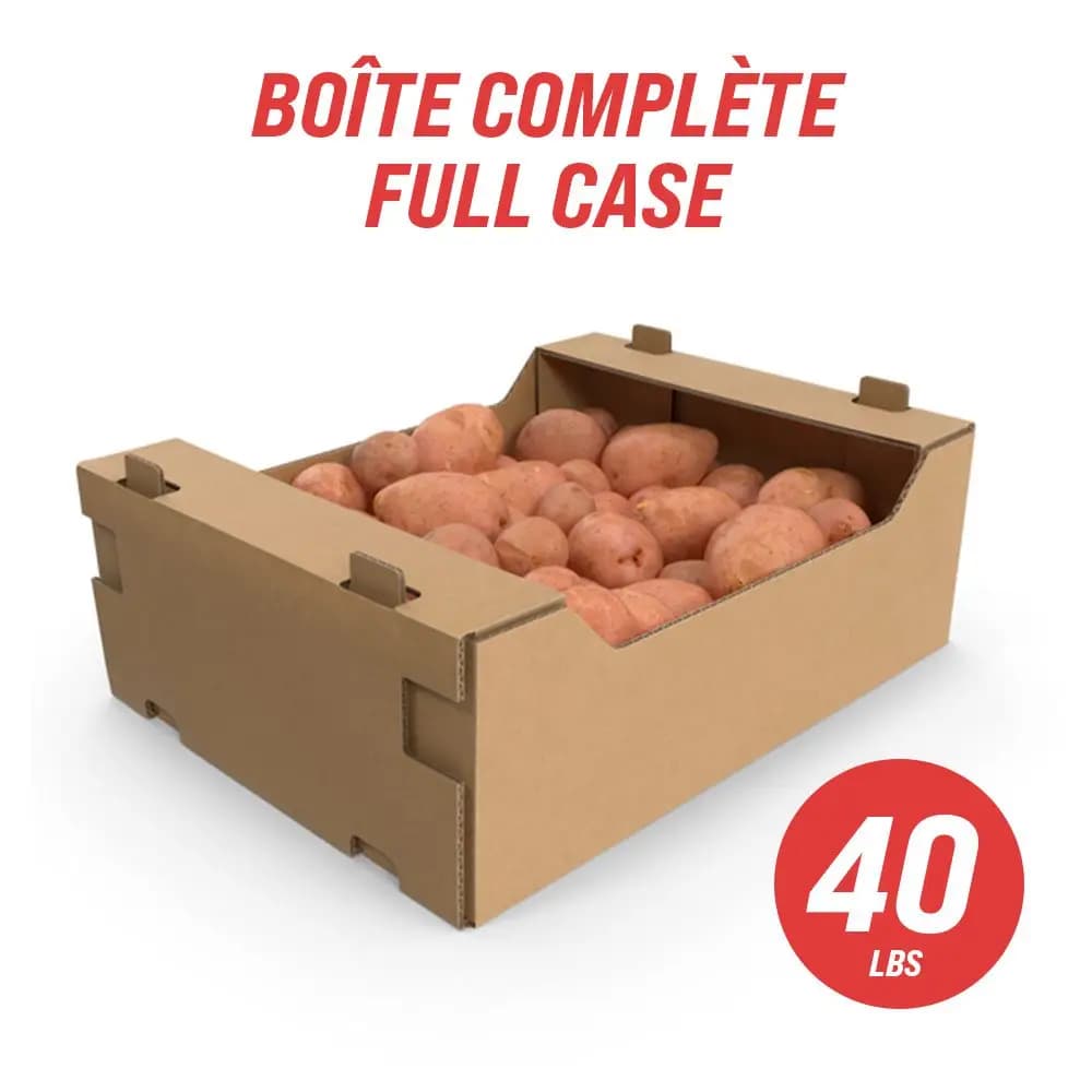 Patates douces (caisse complète : 40 lb)